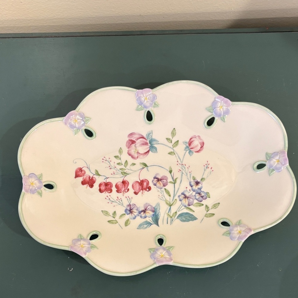 Lenox Spring Bouquet Porcelain Jewelry Tray.